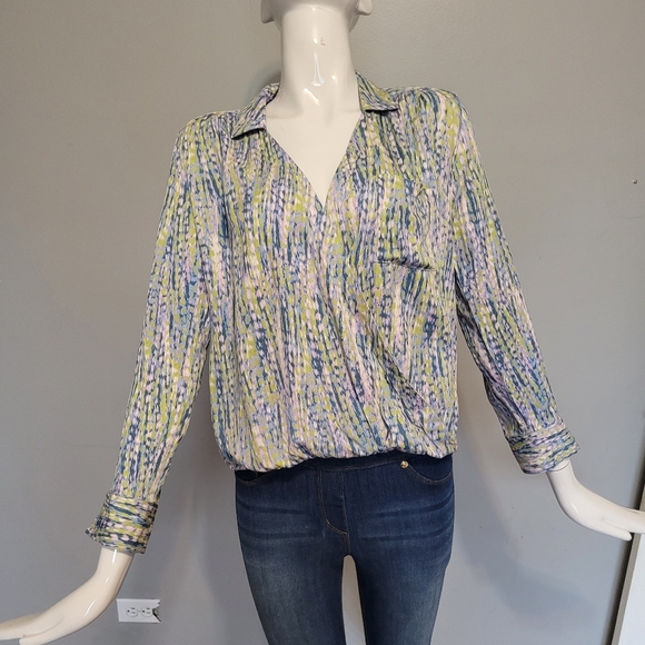Anthropologie Pilcro Tisha Surplice Blouse, VGUC, Size XS - Picture 2 of 11